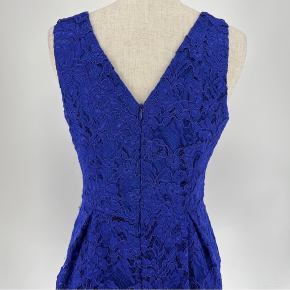 REVIEW Blue Lace Fit & Flare Dress - Picture 5 of 11